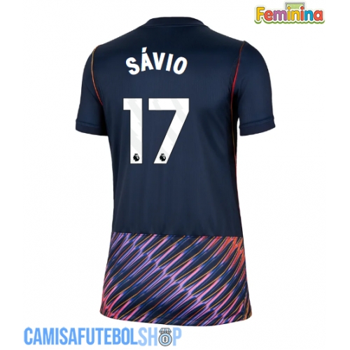 Camisa de time de futebol Tottenham Hotspur Savio #17 Replicas 2º Equipamento Feminina 2026-27 Manga Curta